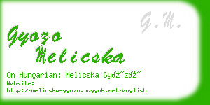 gyozo melicska business card